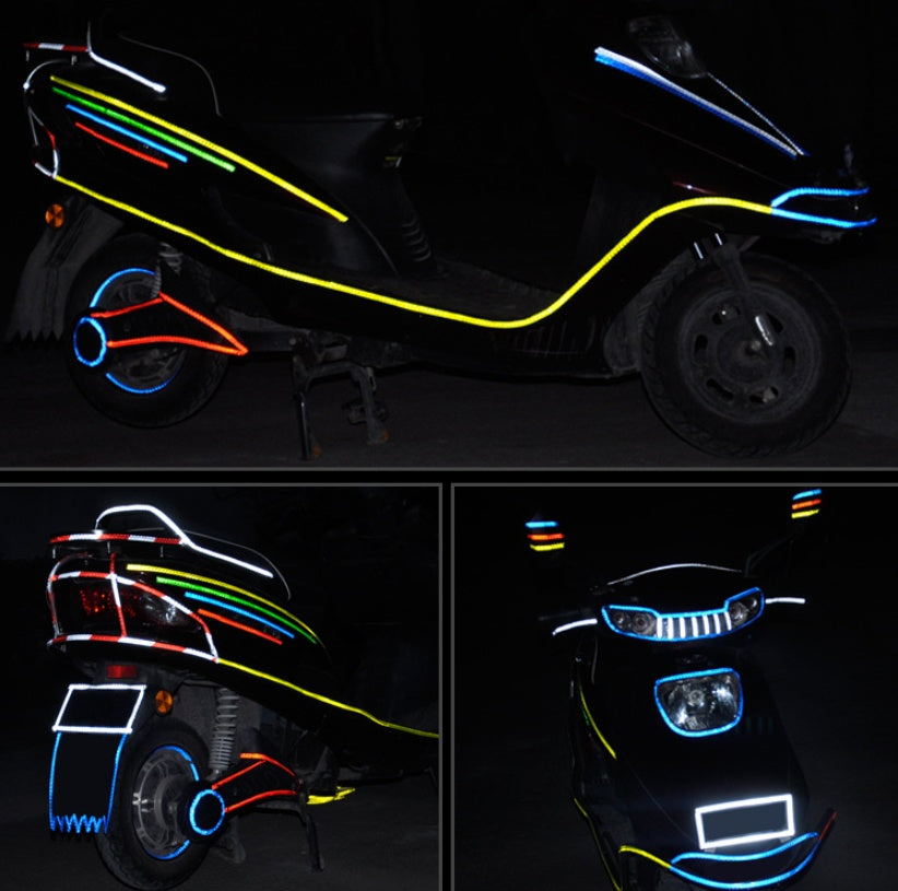 Car and motorcycle bicycle reflective stickers