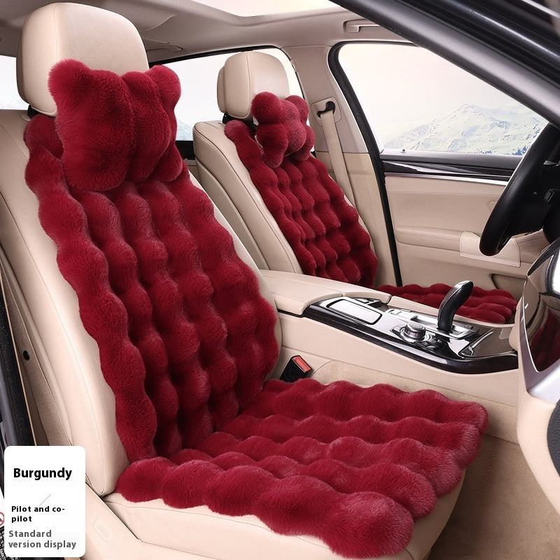 Bubble Velvet Winter Car Cushion Thickened Warm Plush Warm Universal Seat Cushions Seat Cover