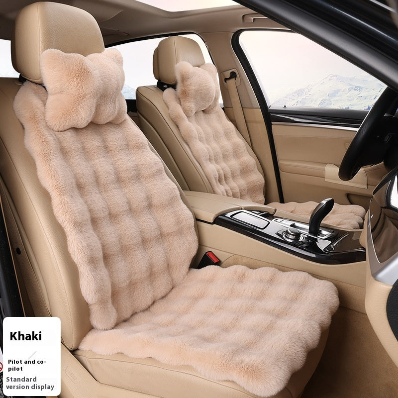 Bubble Velvet Winter Car Cushion Thickened Warm Plush Warm Universal Seat Cushions Seat Cover