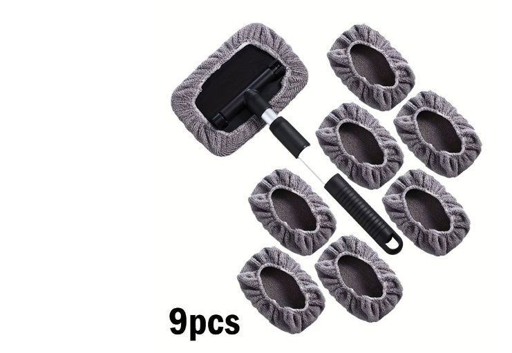 Car Window Pivoting Microfiber Cleaner Auto Window Cleaner